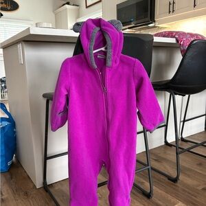 Columbia Purple Kids Footie with Gray Accents